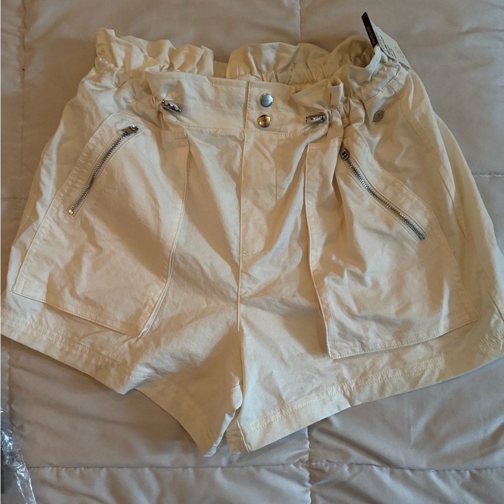 CALIA by Carrie Underwood Cream High Waist Women's Shorts